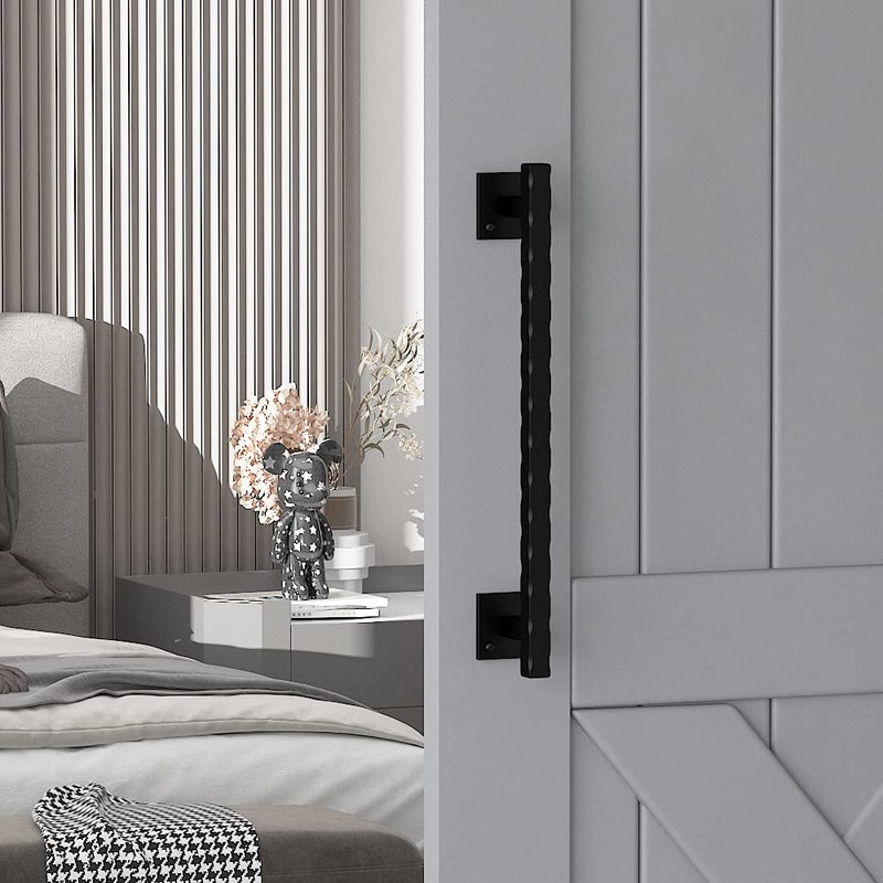 skysen Sliding Barn Door Handle Pull Black for Sliding Barn Door 12"" Black(684) - Image 5